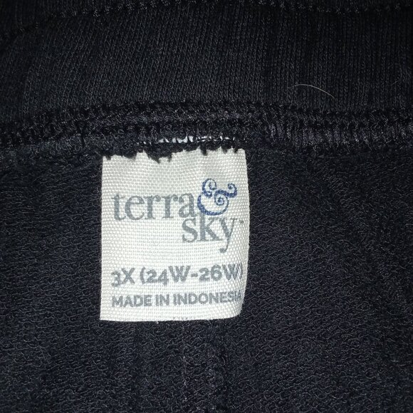 Lot of 2 Terra & Sky Loose Fit Cropped Capri Sweatpants Plus Size 3X (24W/26W) - Picture 11 of 15